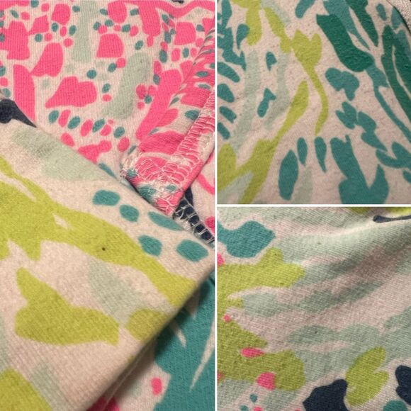 Lilly Pulitzer Skipper Popover Size M Let's Cha Cha Multicolor Print 1/2 Zip - Picture 9 of 13